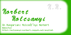 norbert molcsanyi business card